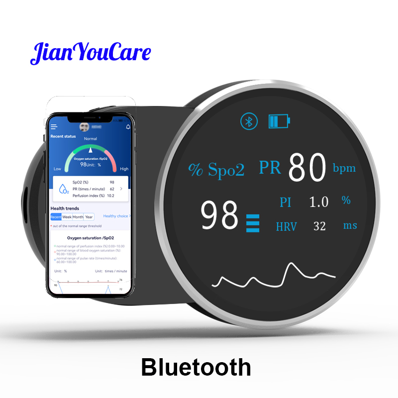 Pulse Oximeter Fingertip Rechargeable - Portable Rechargeable Fingertip Bluetooth Pulse Oximeter